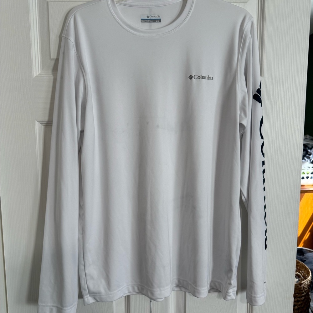 Columbia Classic White Long Sleeve Tee